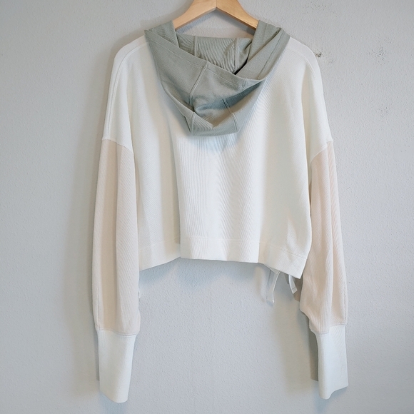 Sweaty Betty X Halle Berry Nakano Waffle Hoodie Sz L Athleisure Colorblock - Picture 7 of 13